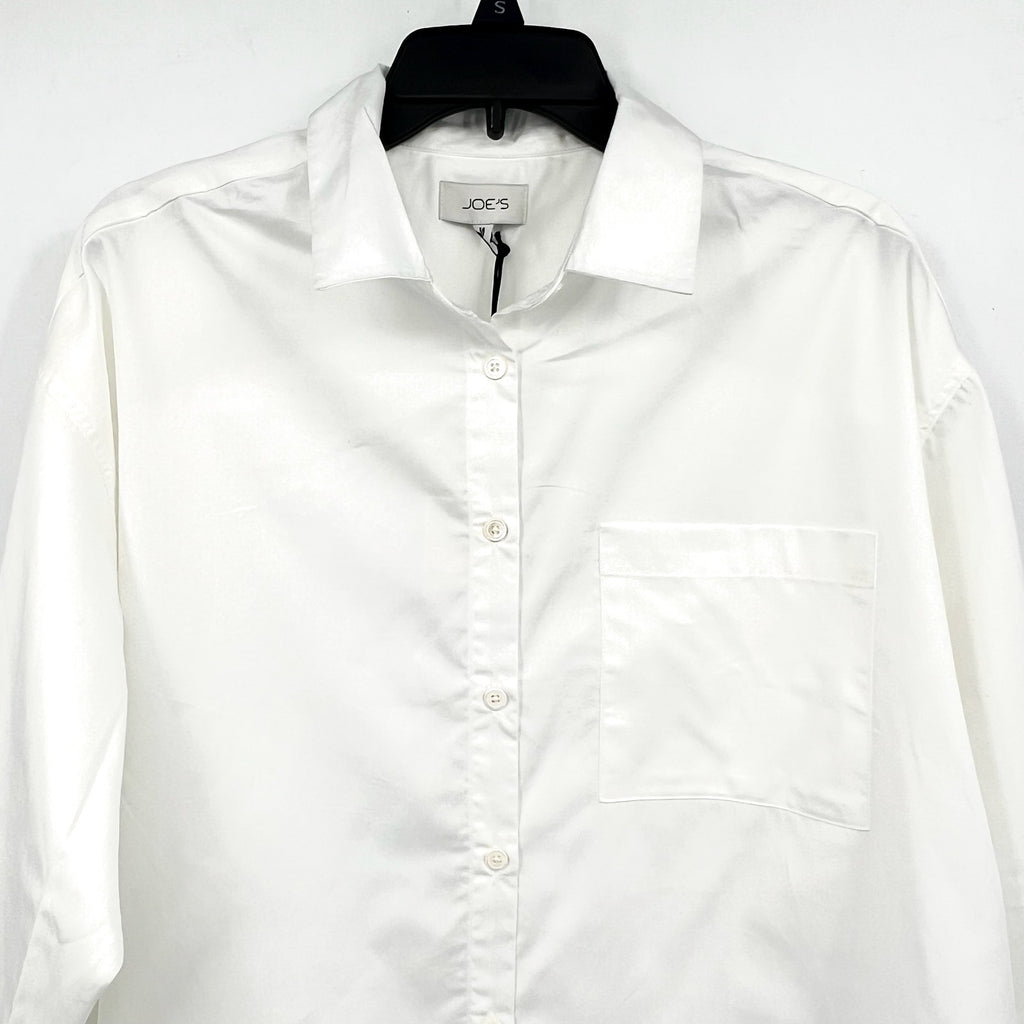 JOE'S JEANS Women's Boyfriend Button Down Shirt Medium Optic White NWT