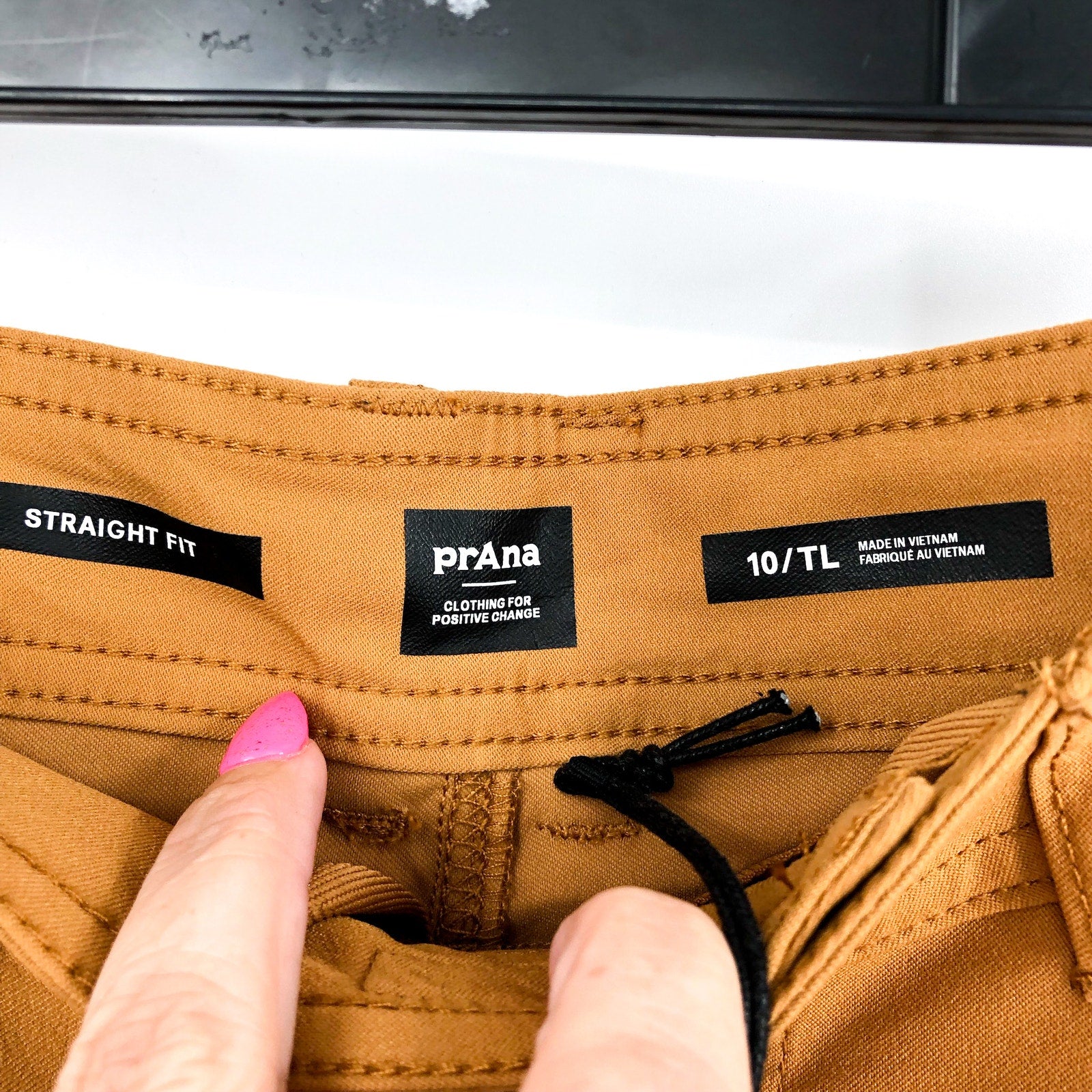 PRANA Women's Halle Straight Pants II Size 10 Tall Tan Earthbound 34" Inseam NWT