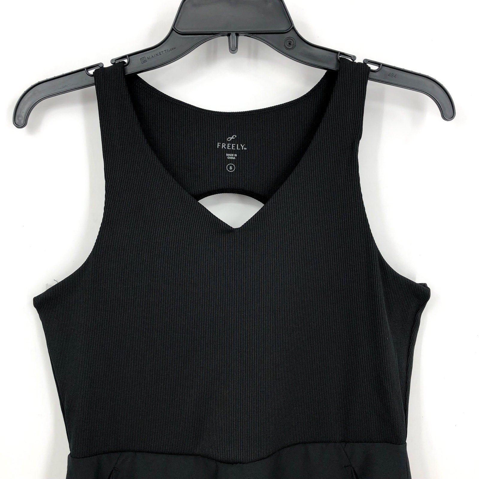 FREELY Women's Activewear Dress Small Black Cut Out Back NWOT