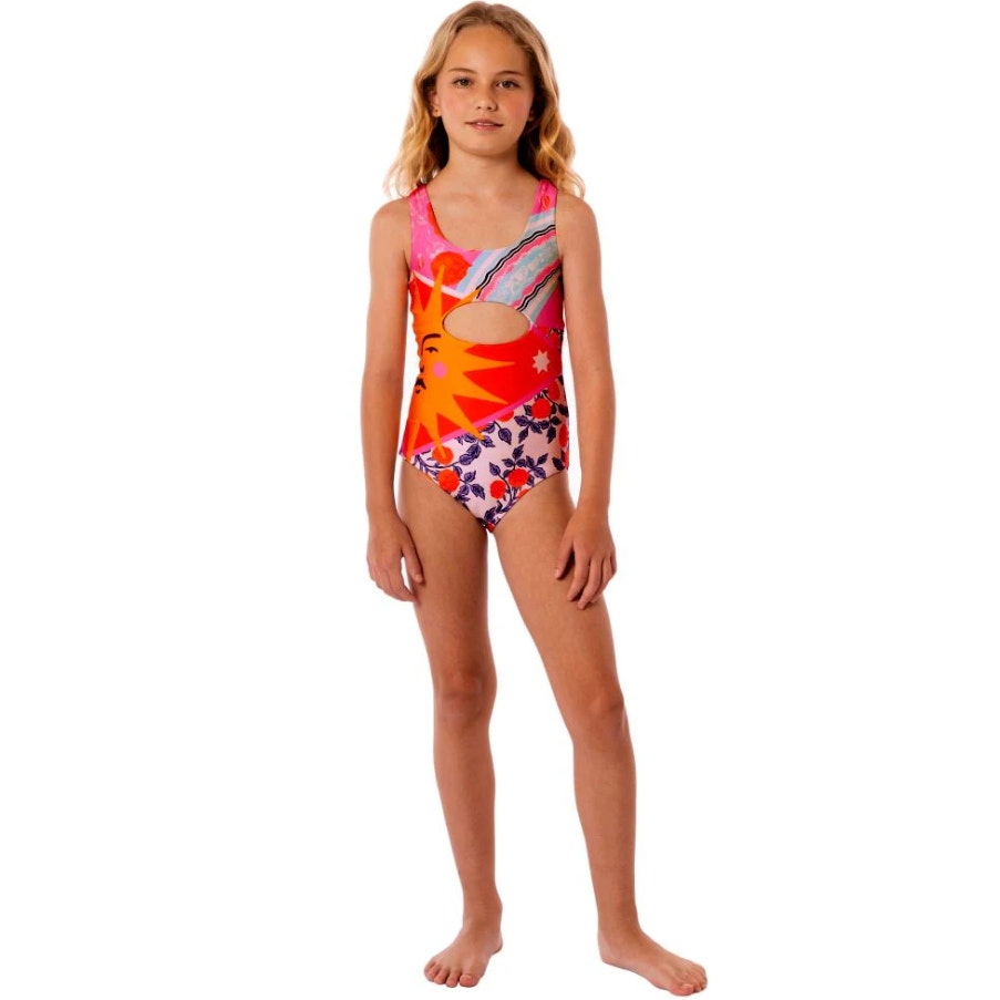 MAAJI Reversible Confetti One Piece Swimsuit Girl's 12 Pink Sundance Multi NWT
