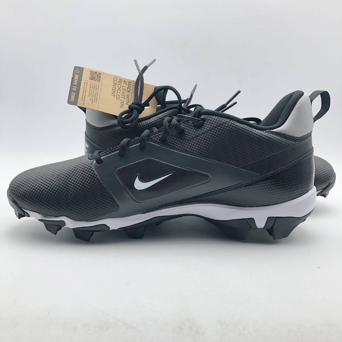 Nike Men's Alpha Menace 4 Shark Football Cleats 10 Wide Black Grey White NWOB