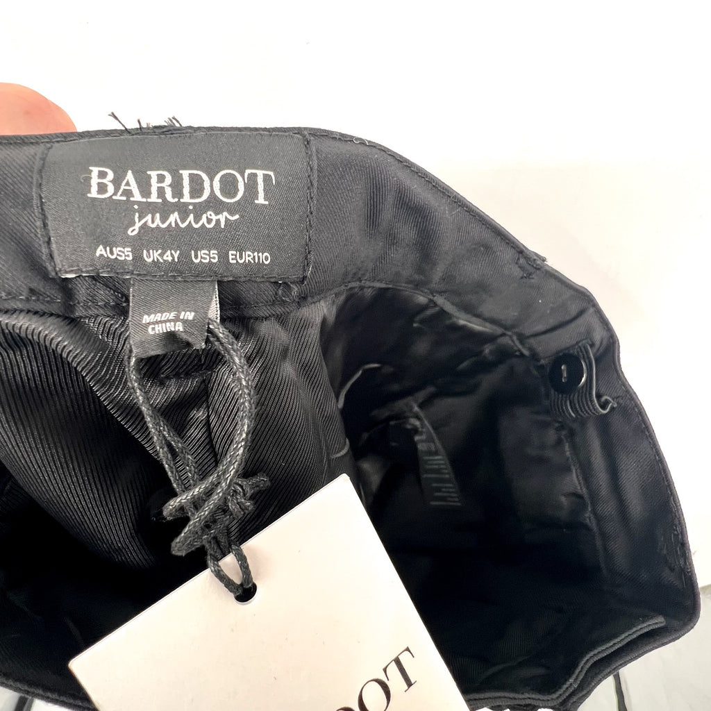 BARDOT Boys Oscar Suit Pants Size 5 XS Jet Black Solid Straight Leg NWT