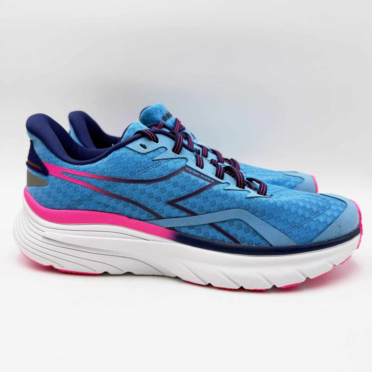 Diadora Womens Equipe Nucleo Running Shoes Size 11.5 EU 43 Blue Pink NWOB