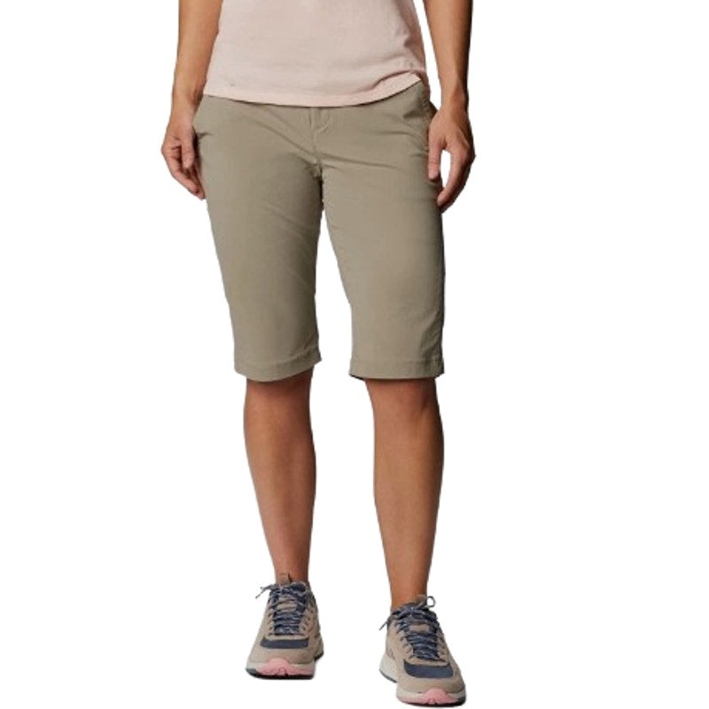 COLUMBIA Women's Anytime Outdoor Long Shorts Size 4 Khaki Stretch NWT