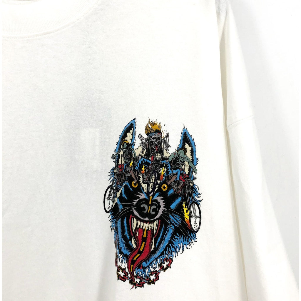 ALLSAINTS Men's Howlride Crew T-Shirt XL Optic White Short Sleeve Graphic NWT