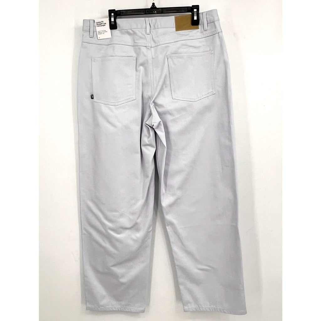 NIKE SB Men's Loose Denim Skate Pants Size 34 Light Grey Relaxed Fit Jeans NWT