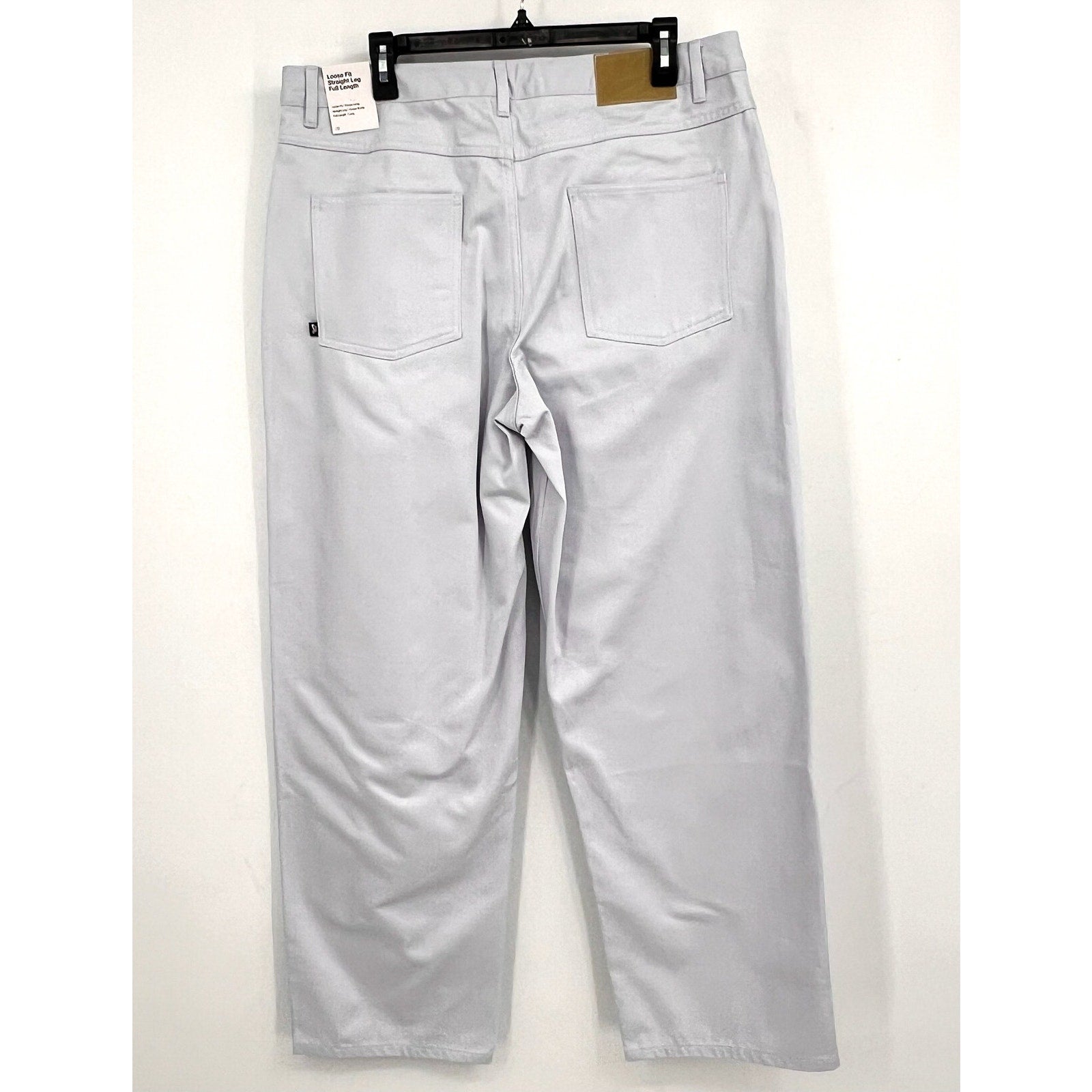 NIKE SB Men's Loose Denim Skate Pants Size 34 Light Grey Relaxed Fit Jeans NWT