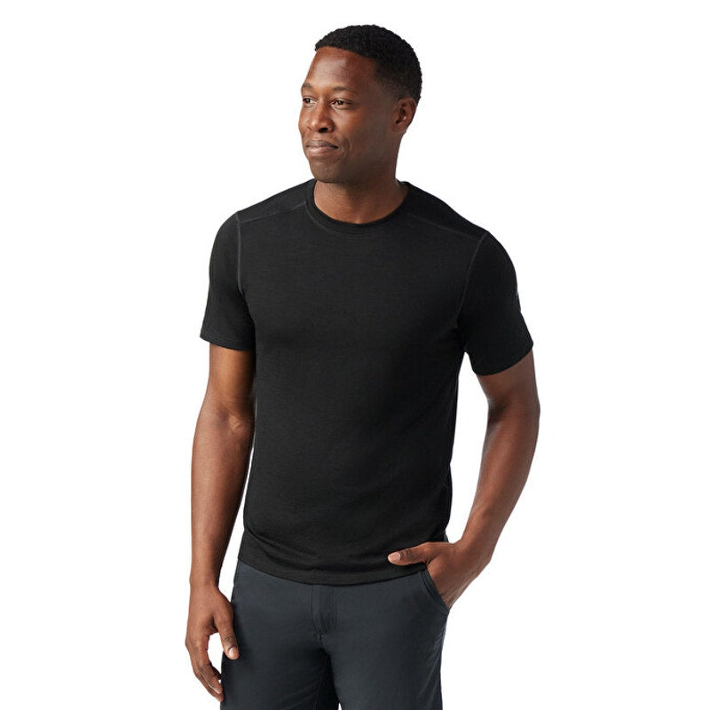SMARTWOOL Men's Merino Short Sleeve Tee Large Black Crewneck Stretch NWT