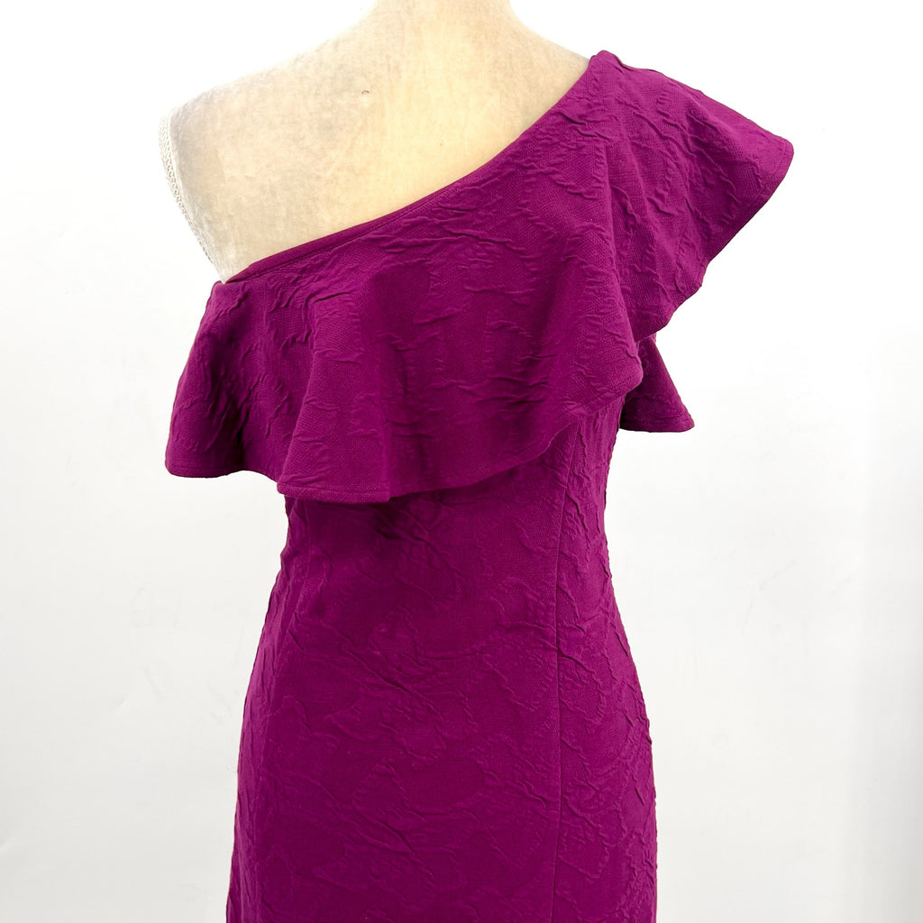 LILLY PULITZER Bordeaux One Shoulder Dress Size 6 Purple Cherry Jacquard NWT