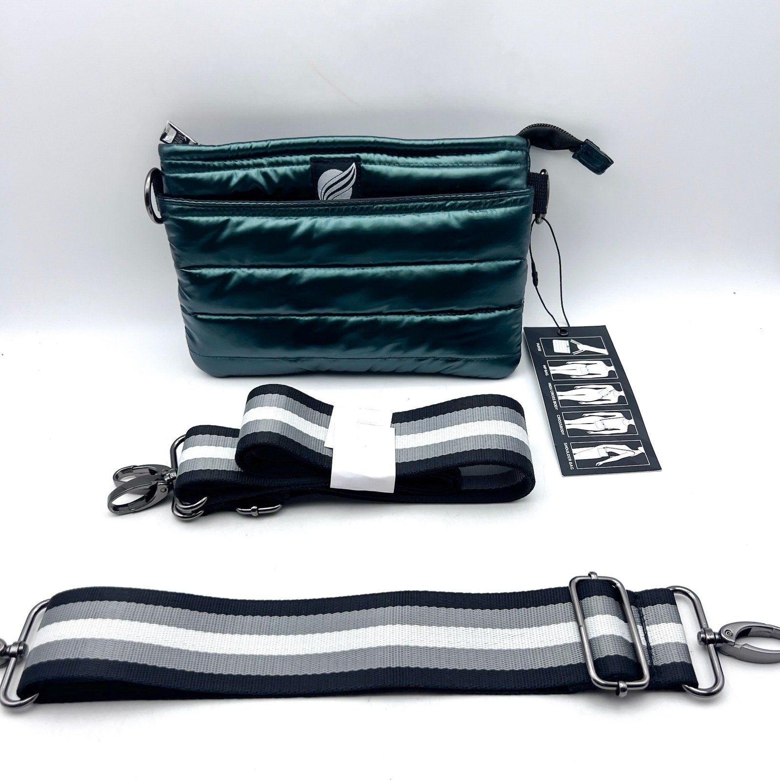 THINK ROYLN Women's Quilted Crossbody Bum Bag 2.0 Green NWT