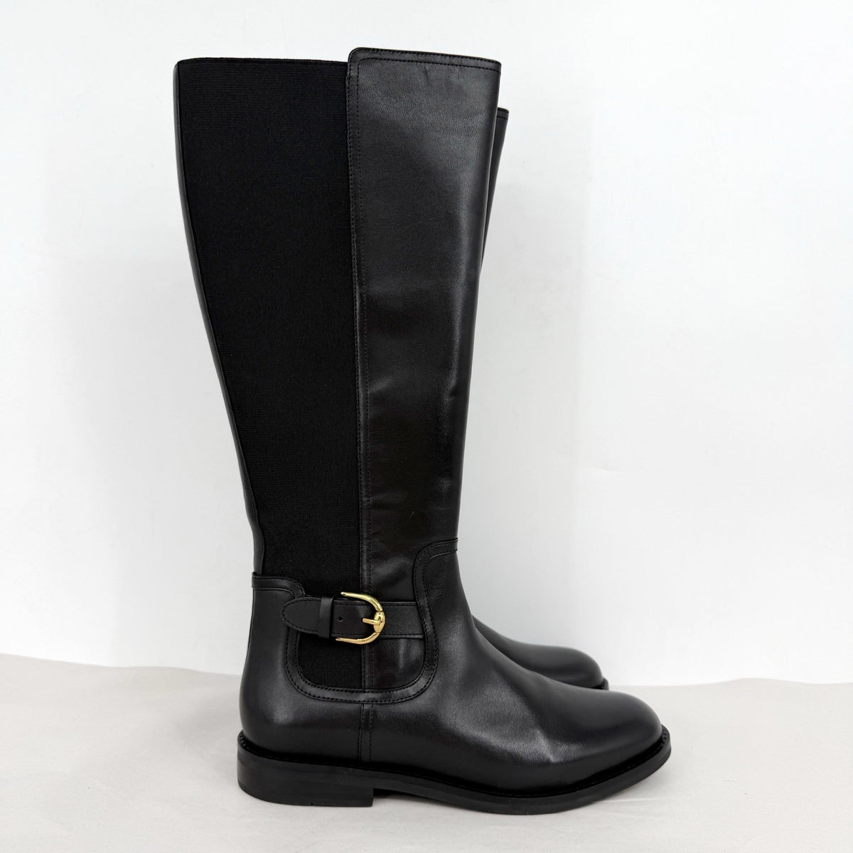 Cole Haan Womens Celestina Knee High Boots Size 8.5 M EU 39 Black Leather NIB