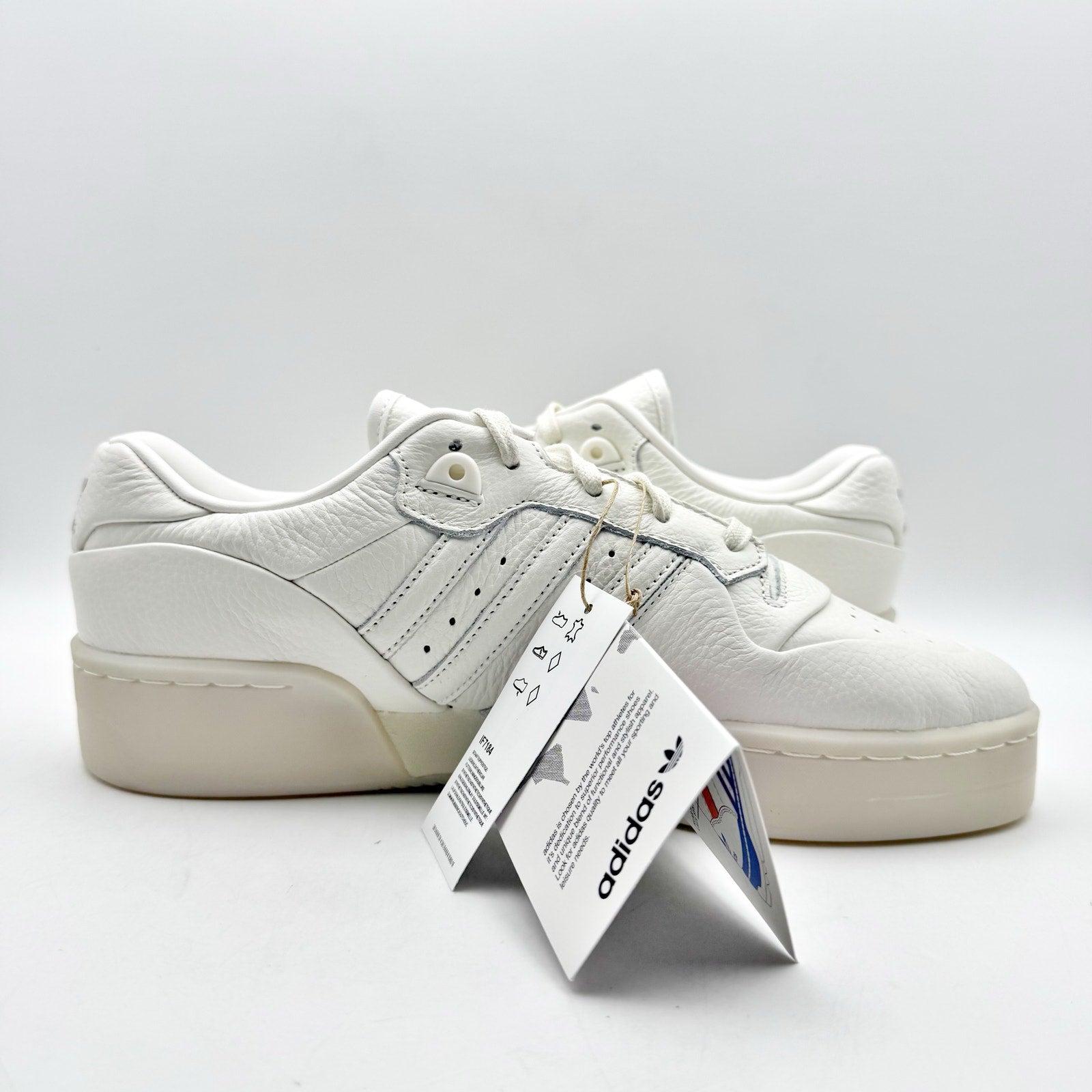Adidas Originals Mens Rivalry Low Lux Casual Sneaker Size 11.5 White Leather NIB
