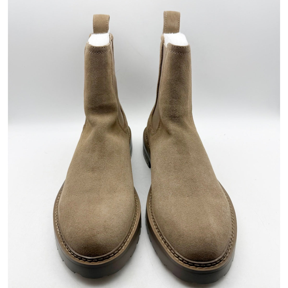 Saint Morta Men's Chunky Chelsea Boots Size 11 EU 45 Mocha Brown Suede NIB