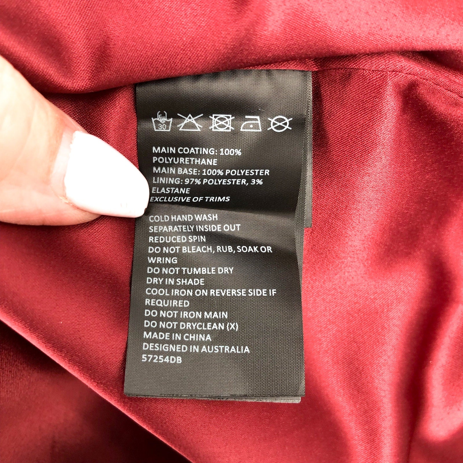 BARDOT Womens Wrap Midi Dress Large US 8 Red Burgundy Vegan Leather NWT