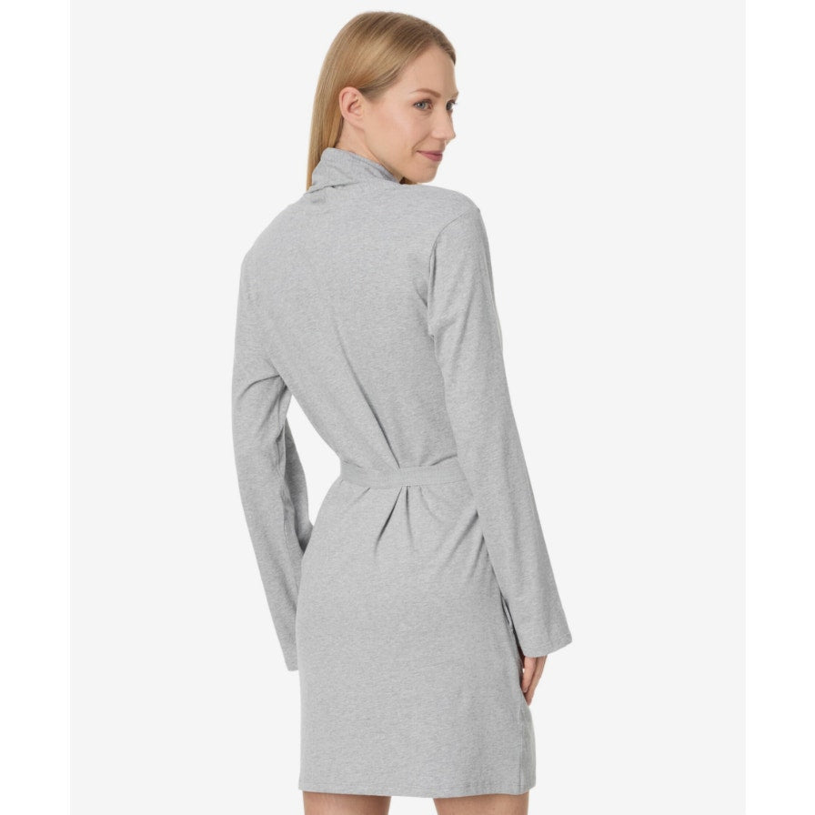 NATURAL SKIN ORGANICS Women's Juliana Robe Large Heather Grey Cotton NWT