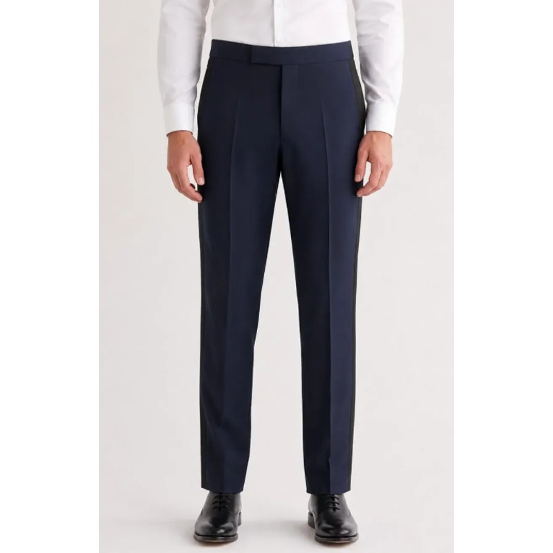 NORDSTROM RACK Men's Trim Fit Dress Pants 36x31 Navy Blue Straight Leg NWT