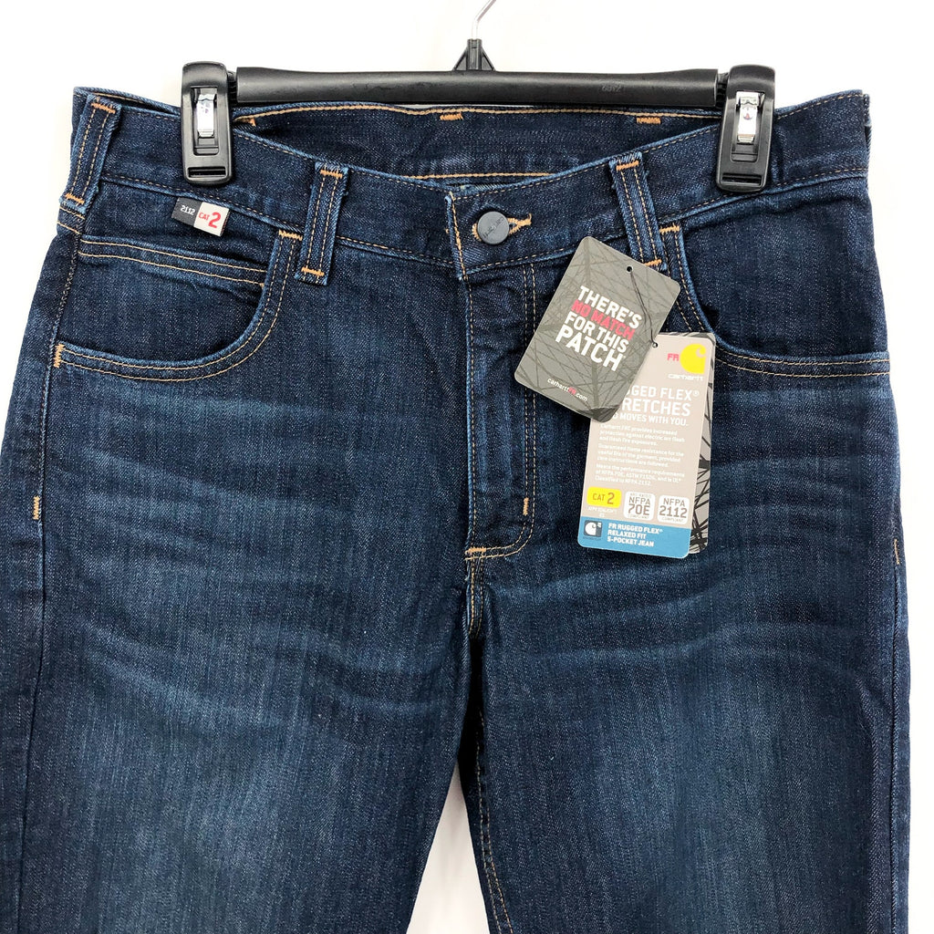 CARHARTT Men's FR Flex Relaxed Fit Jeans 31x30 Blue Midnight Indigo 5-Pocket NWT