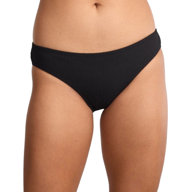 SUNSETS X Pacifica Women's Penny Hipster Bikini Bottom Large Black Rib NWT