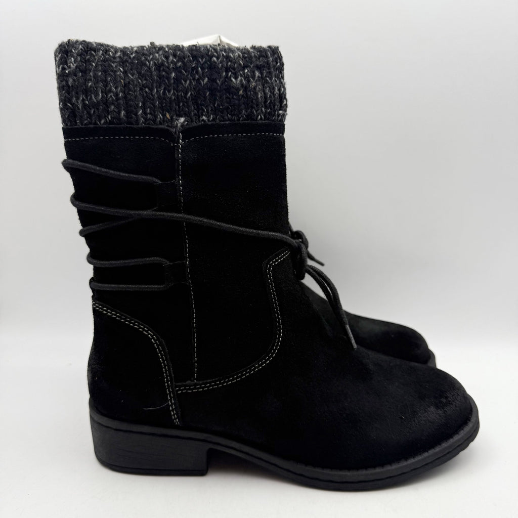 Comfortiva Womens Salem Casual Boots US 7 WIDE EU 38 Black Suede Waterproof NIB