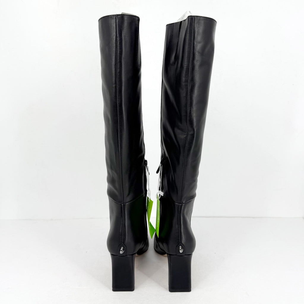 Sam Edelman Womens Sylvia Knee High Boots Size 7 Black Leather Pointed Toe NWOB