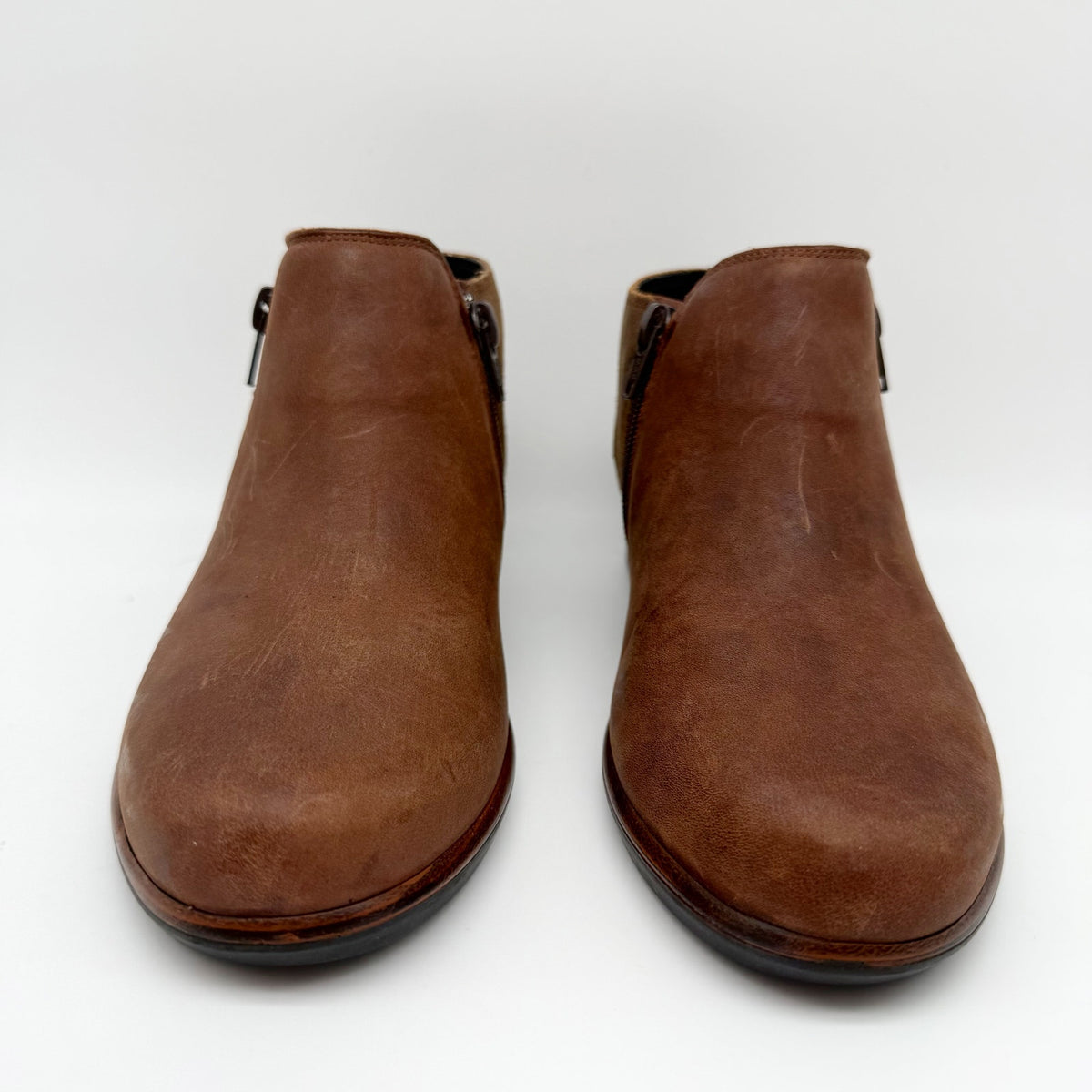 Naot Womens Helm Ankle Boots EU 39 US 8 Cognac Brown Leather Suede NWOB