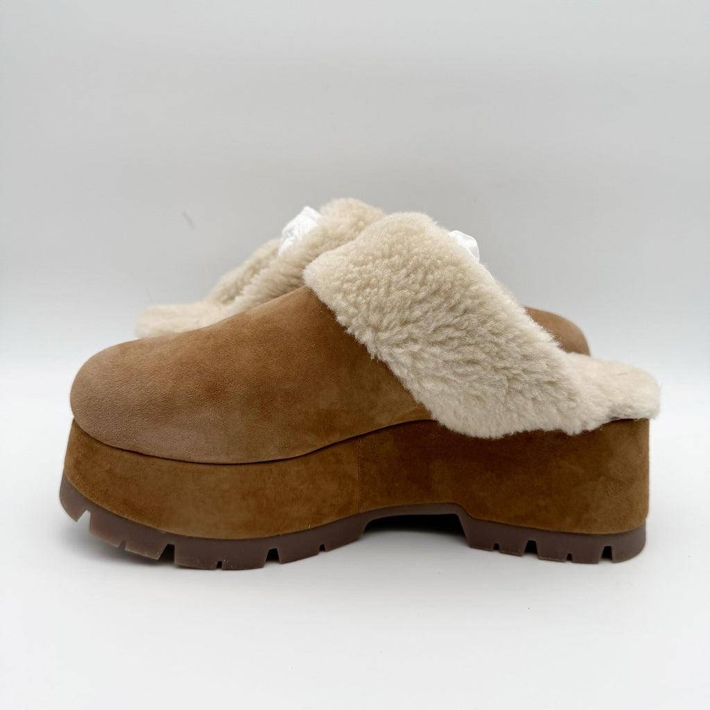 Steve Madden Womens Juney Clogs US 8 Chestnut Brown Vegan Suede Slip On NIB