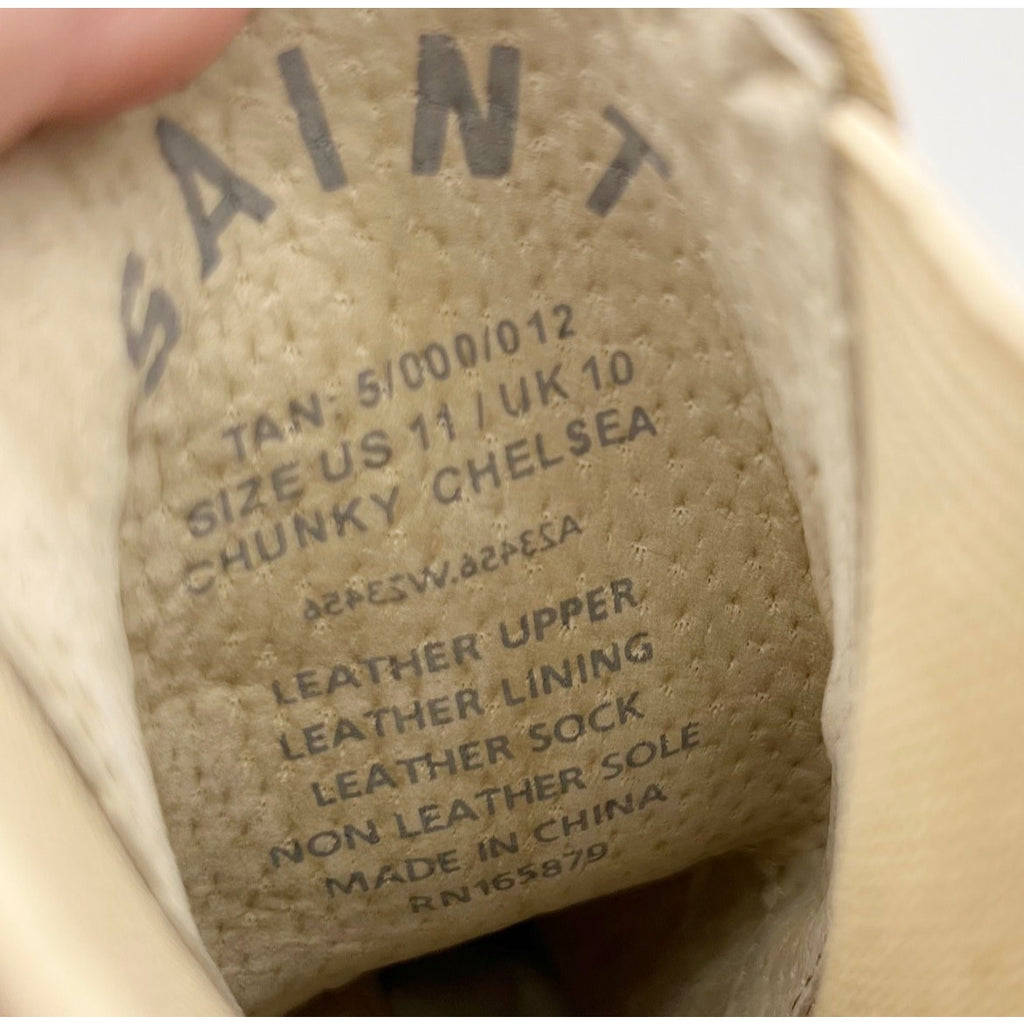 Saint Morta Men's Chunky Chelsea Boots Size 11 EU 45 Tan Suede NIB