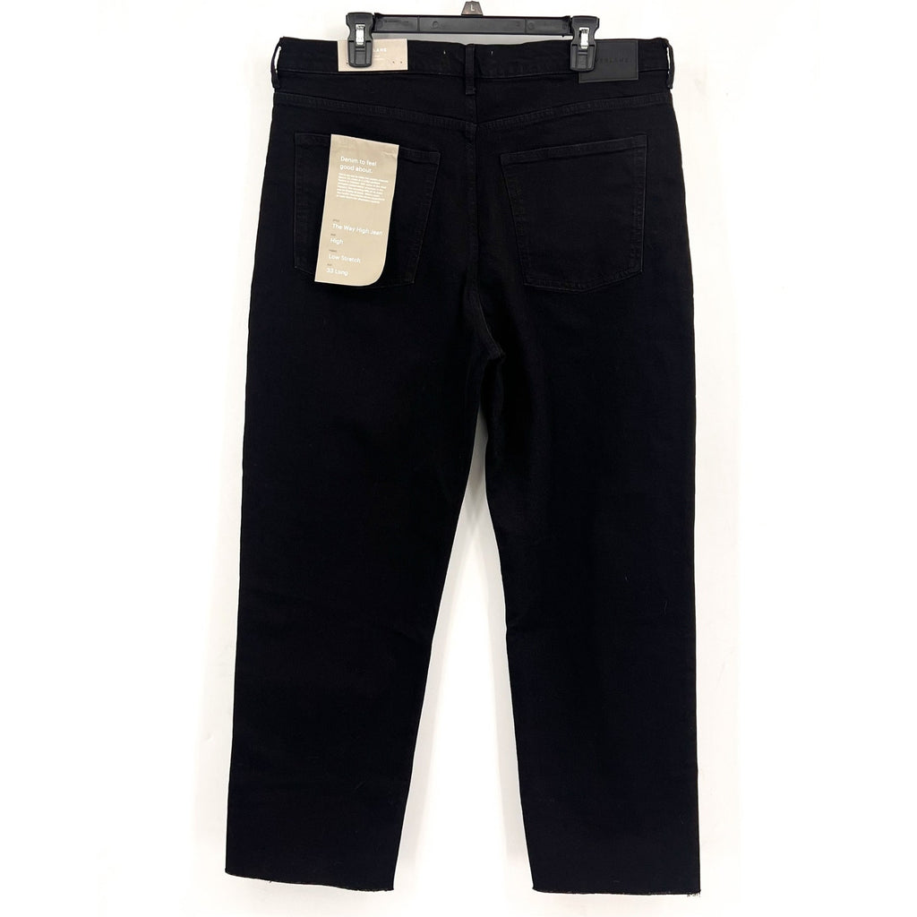 EVERLANE Womens The Way-High Jeans 33x30 US 16 Black Coal Straight Leg NWT