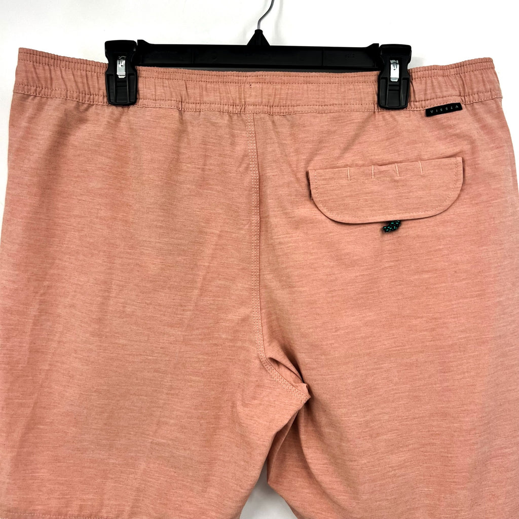 VISSLA Men's Breakers Ecolastic 16.5" Swim Trunks XL Orange Oxide Linerless NWT