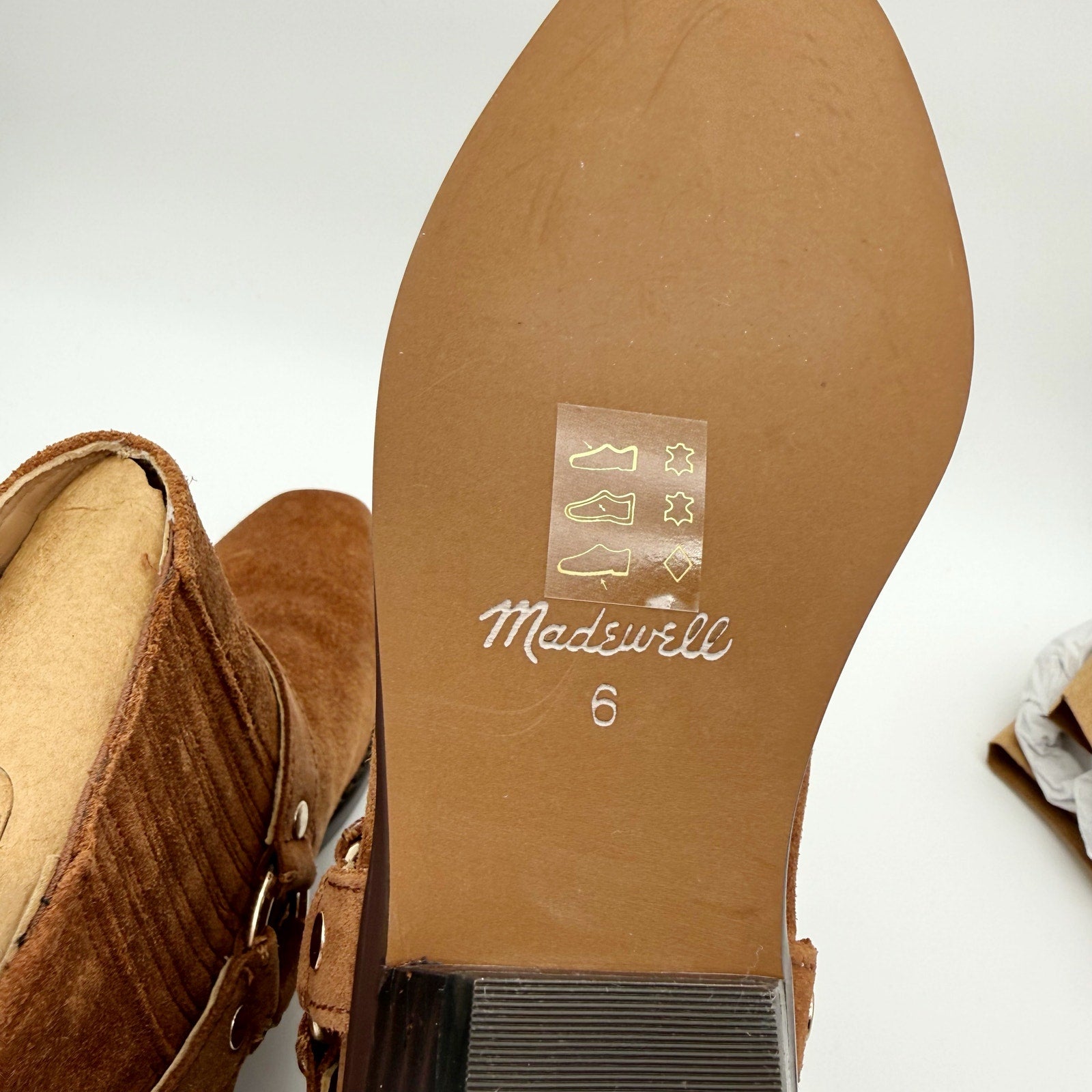 Madewell Womens The Santiago Western Ankle Boot US 6 Brown Suede NIB