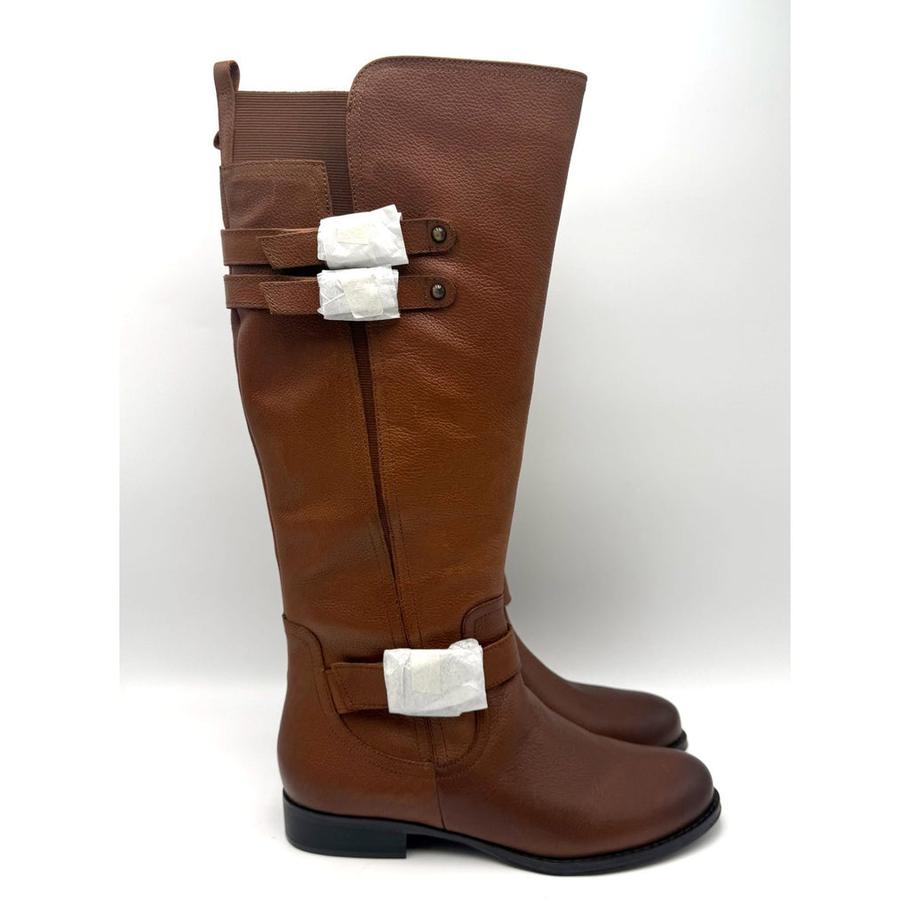 Naturalizer Womens Jessie Knee High Riding Boots Size 7 EU 37 Cinnamon Brown NIB