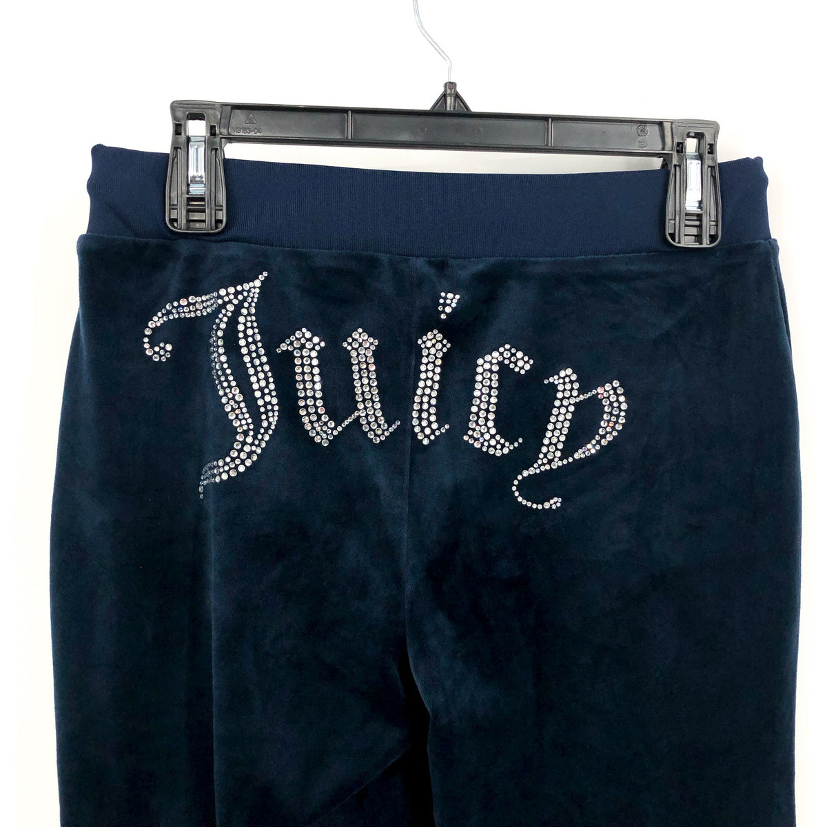 JUICY COUTURE Women's Velour Pants Small Regal Blue Straight Leg Rib Waist NWT