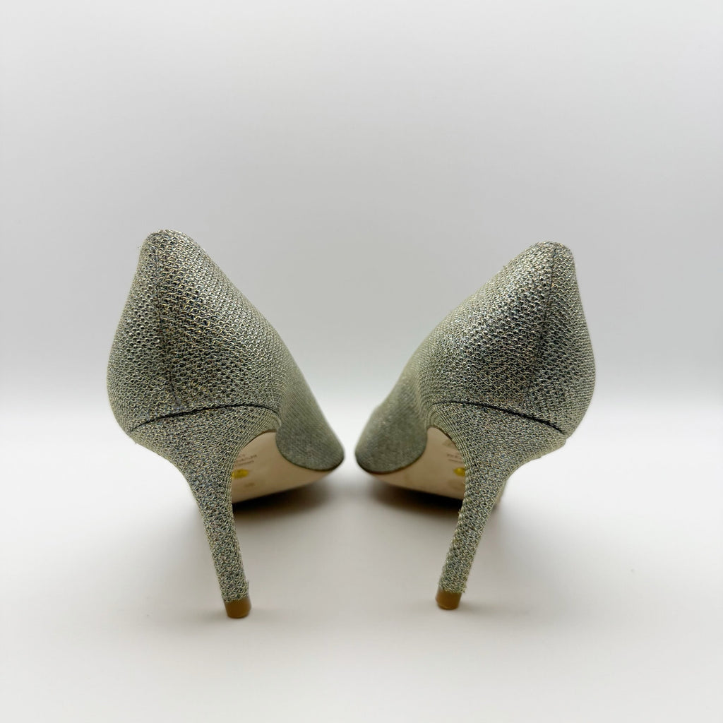 Stuart Weitzman Women’s Stuart 75 Pumps Platino Size 5 Gold Heels NWOB