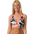 PRANA Women's Atalia Bikini Top XS Tropics Print Floral Racer Back NWT