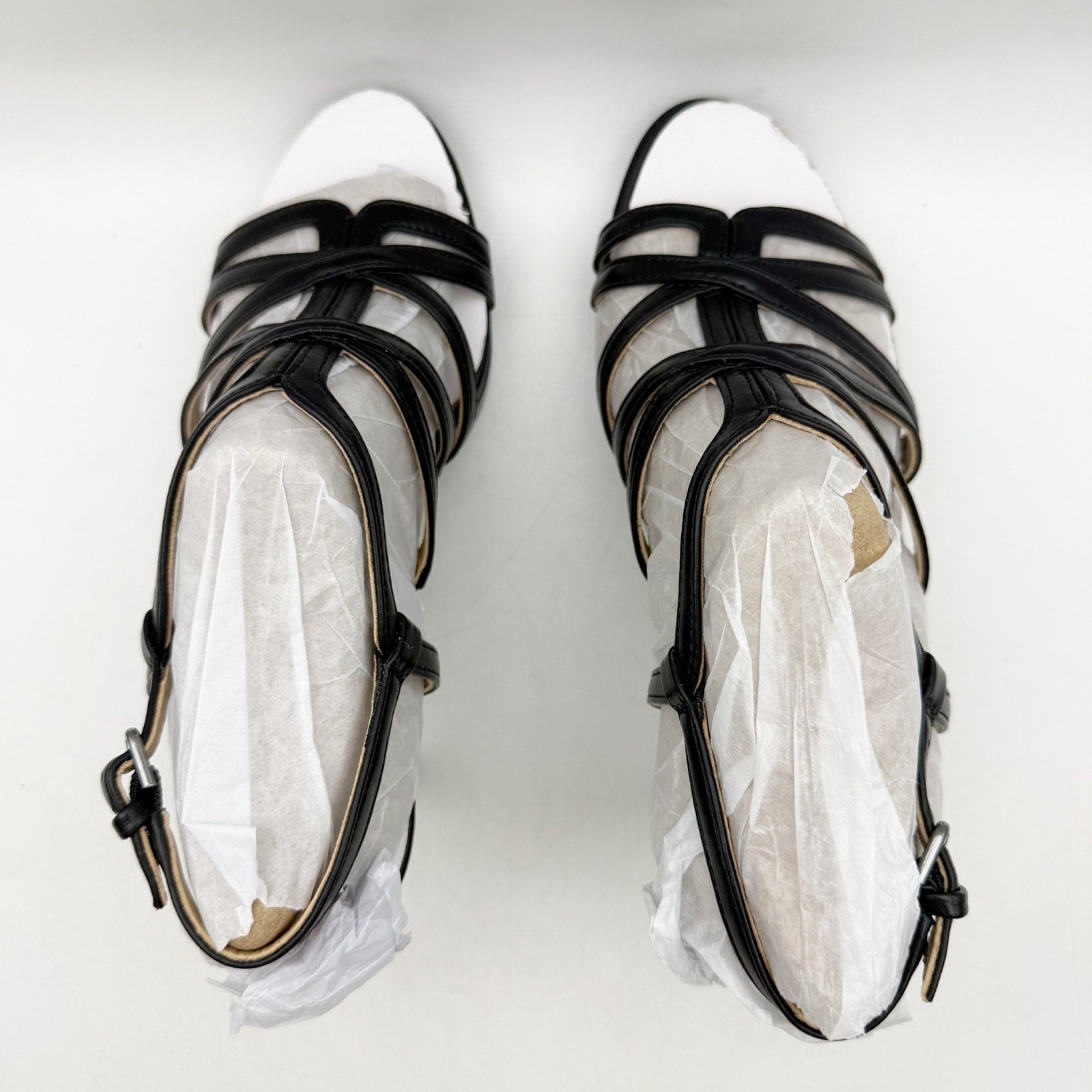 Naturalizer Womens Baylor Heeled Sandals US 8 Wide EU 38.5 Black NWOB