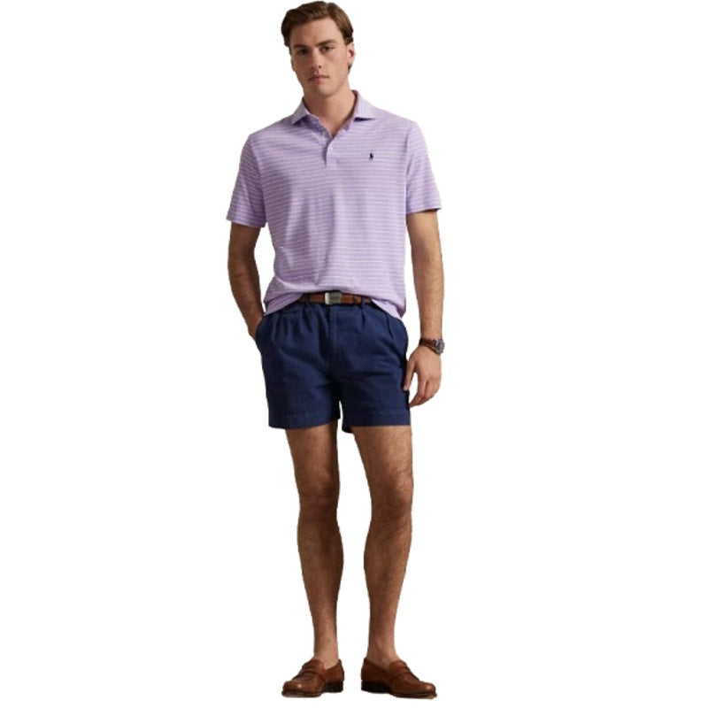POLO RALPH LAUREN Classic-Fit Polo Shirt XXL Purple White Stripe Soft Cotton NWT