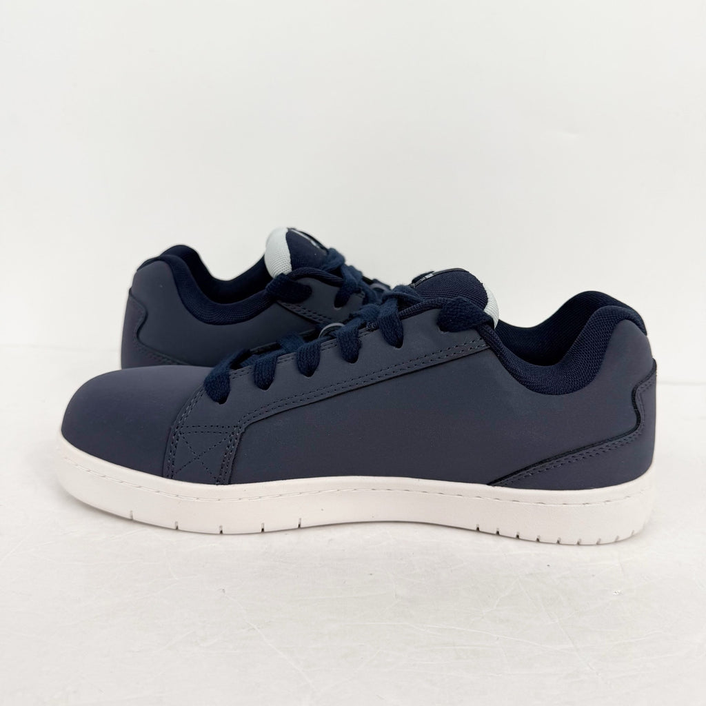 Volcom Mens Stone Comp Toe Work Shoes US 9.5 Navy Blue Leather EH SR NIB