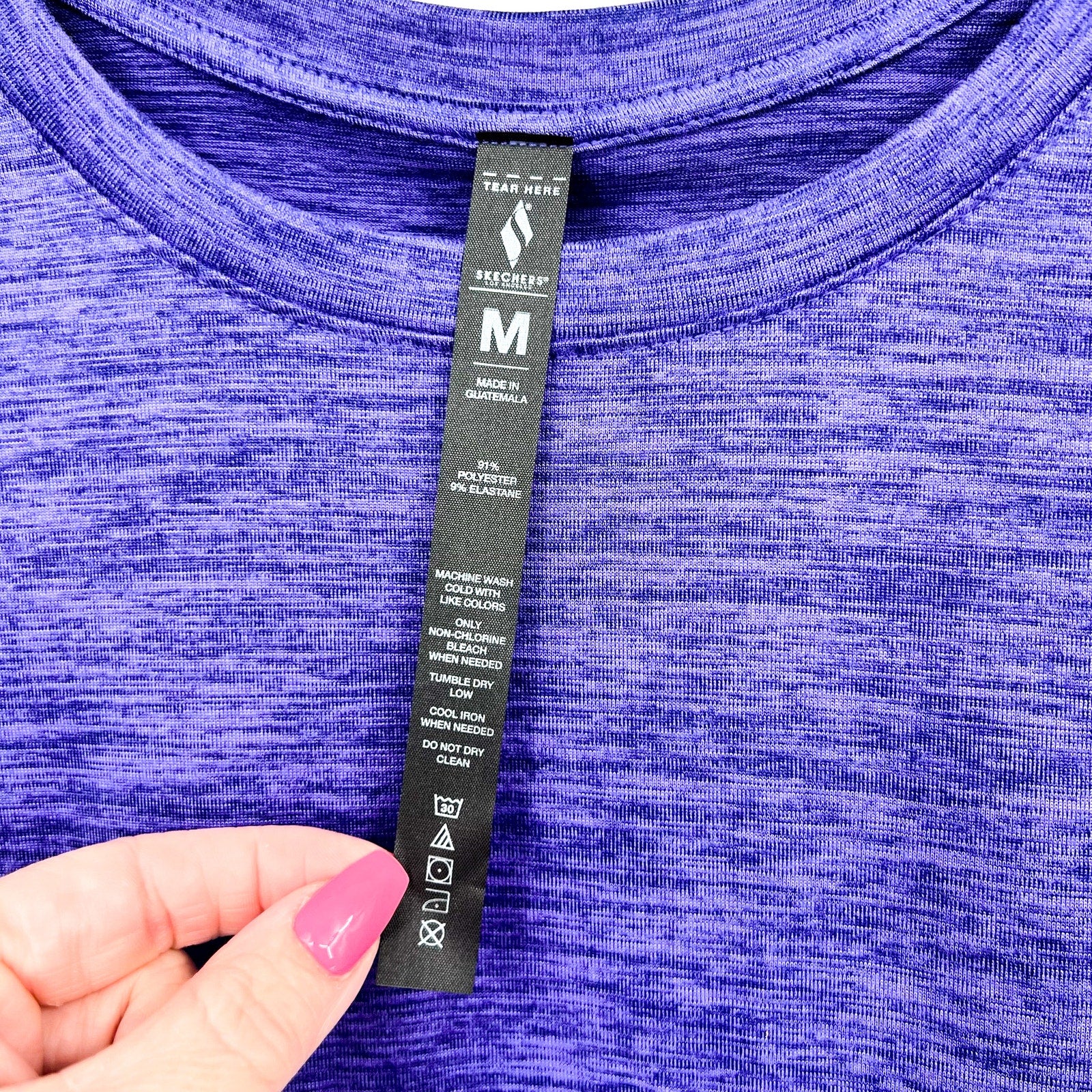 SKECHERS Women's GO DRI Swift Tunic Tee Medium Purple Short Sleeve NWT