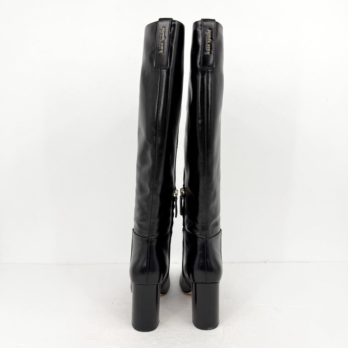 Kate Spade Womens Colby Tall Boots US 7.5 B EU 38 Black Leather NIB