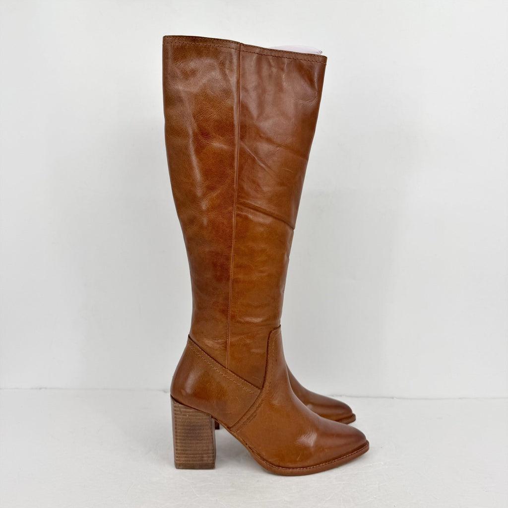 Diba True Womens True Do Knee High Boots Size 6.5 M Brown Leather NWOB
