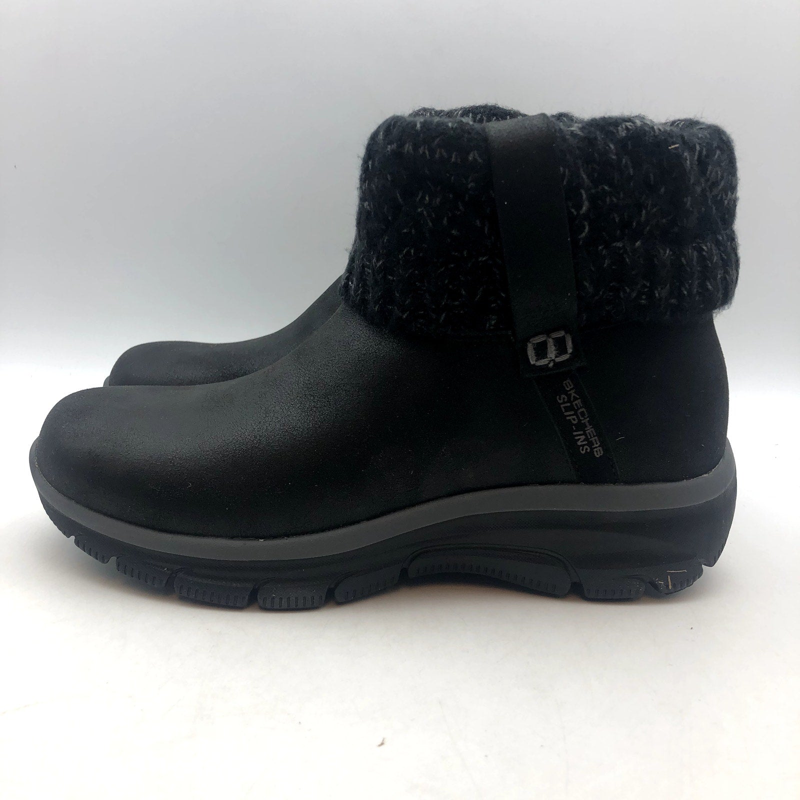 Skechers Womens Slip-ins Boots Womens 5.5 Black Easy Going Cozy Weather 2 NIB