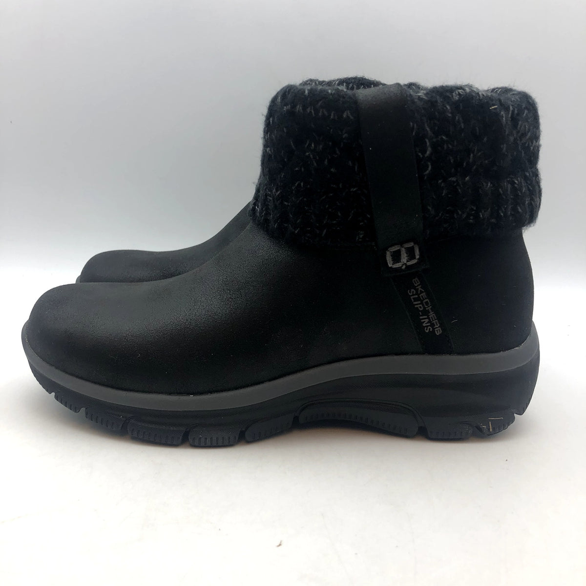 Skechers Womens Slip-ins Boots Womens 5.5 Black Easy Going Cozy Weather 2 NIB