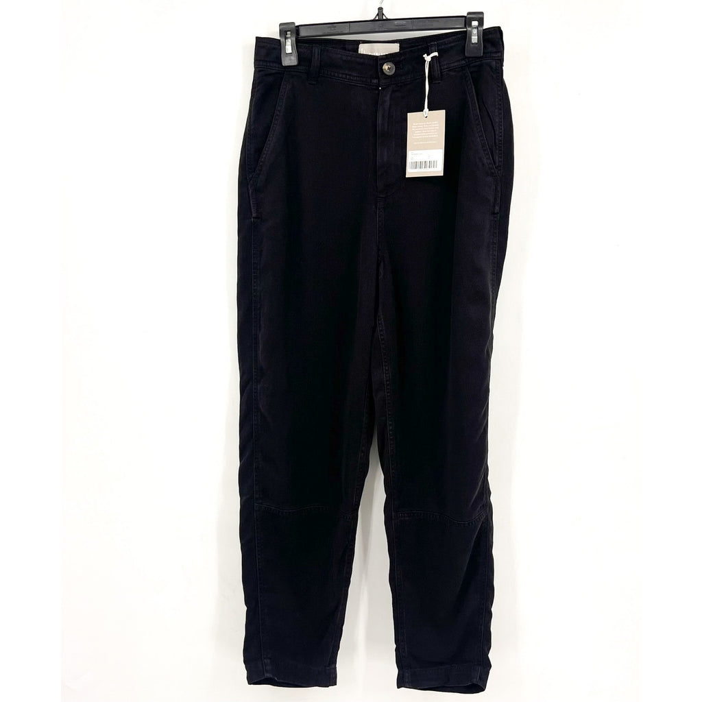 EVERLANE Women's The Relaxed Chino Pants Size 2 Black Buttersoft Barrel Fit NWT