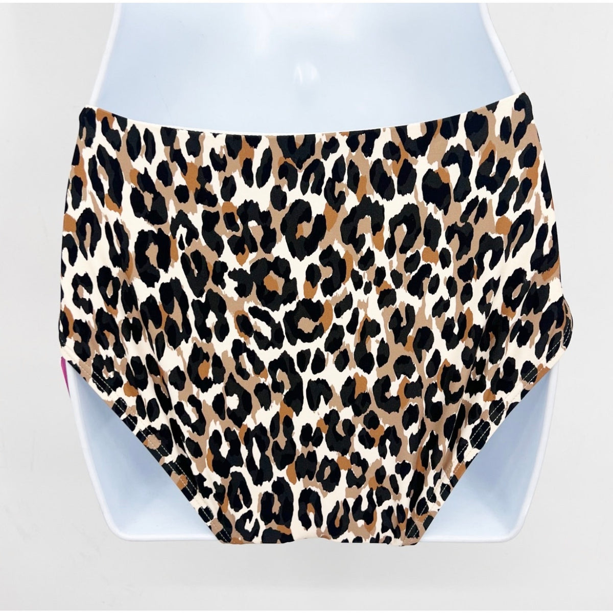KATE SPADE Women's Heart Belted Bikini Bottom Small Tan Leopard Print NWT