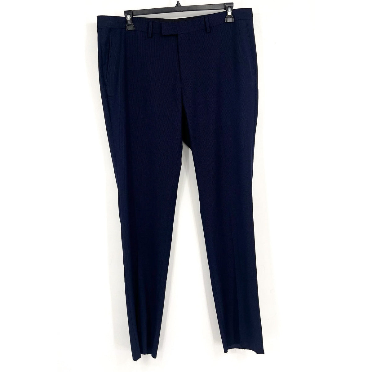 SOUL OF LONDON Men's Slim Fit Suit Dress Pants Size 40R Navy Blue Flat Front NWT