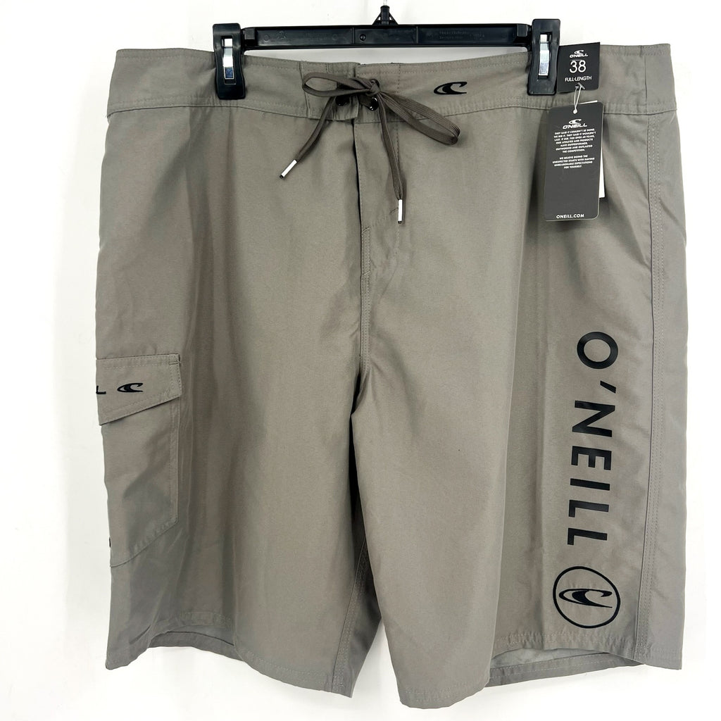 O'Neill Mens Santa Cruz 2.0 Boardshorts Size 33 Medium Charcoal Taupe Swim NWT