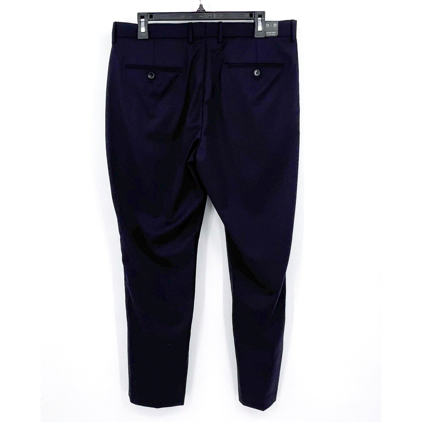 J.CREW Men's Bowery Slim-fit Pants 34x30 Cadet Navy Blue Wool Blend J6061 NWT