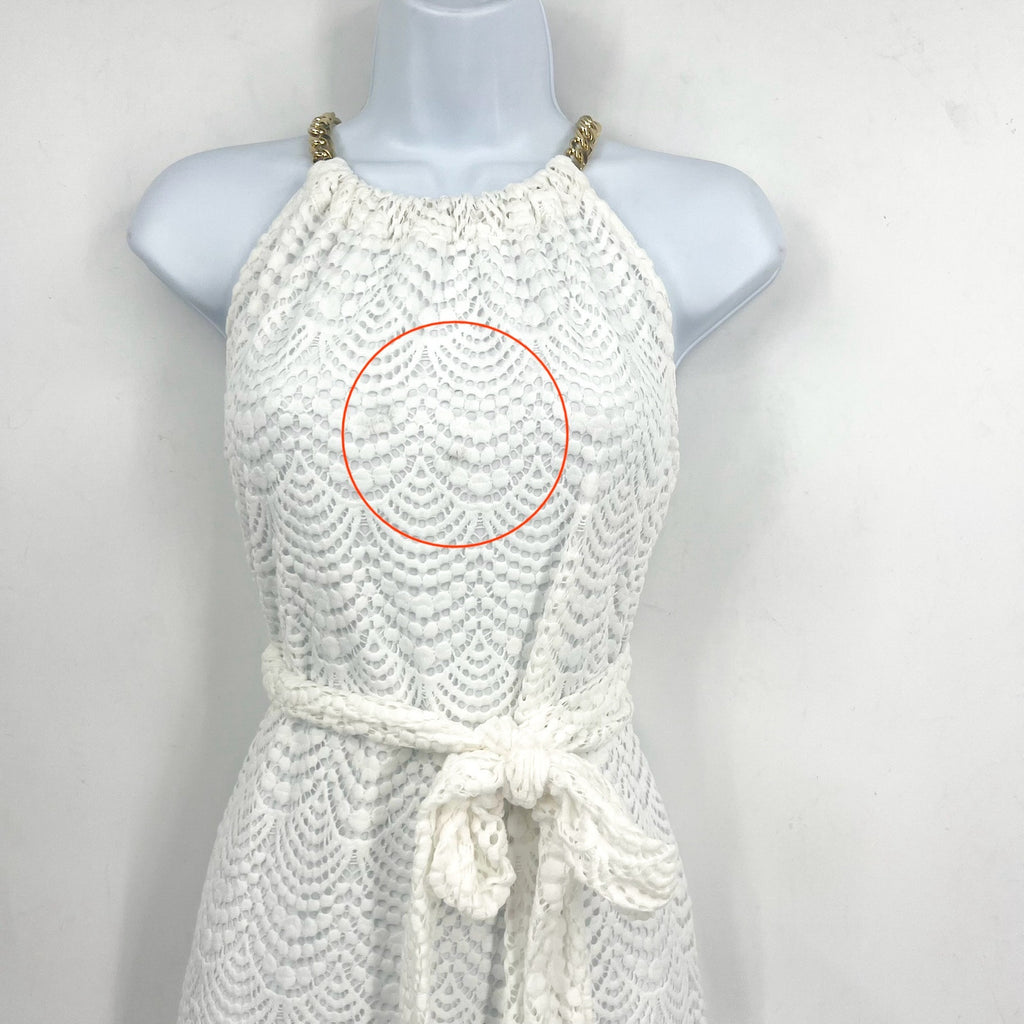 LILLY PULITZER Bingham Lace Midi Dress XS Resort White Scalloped Shell NWT