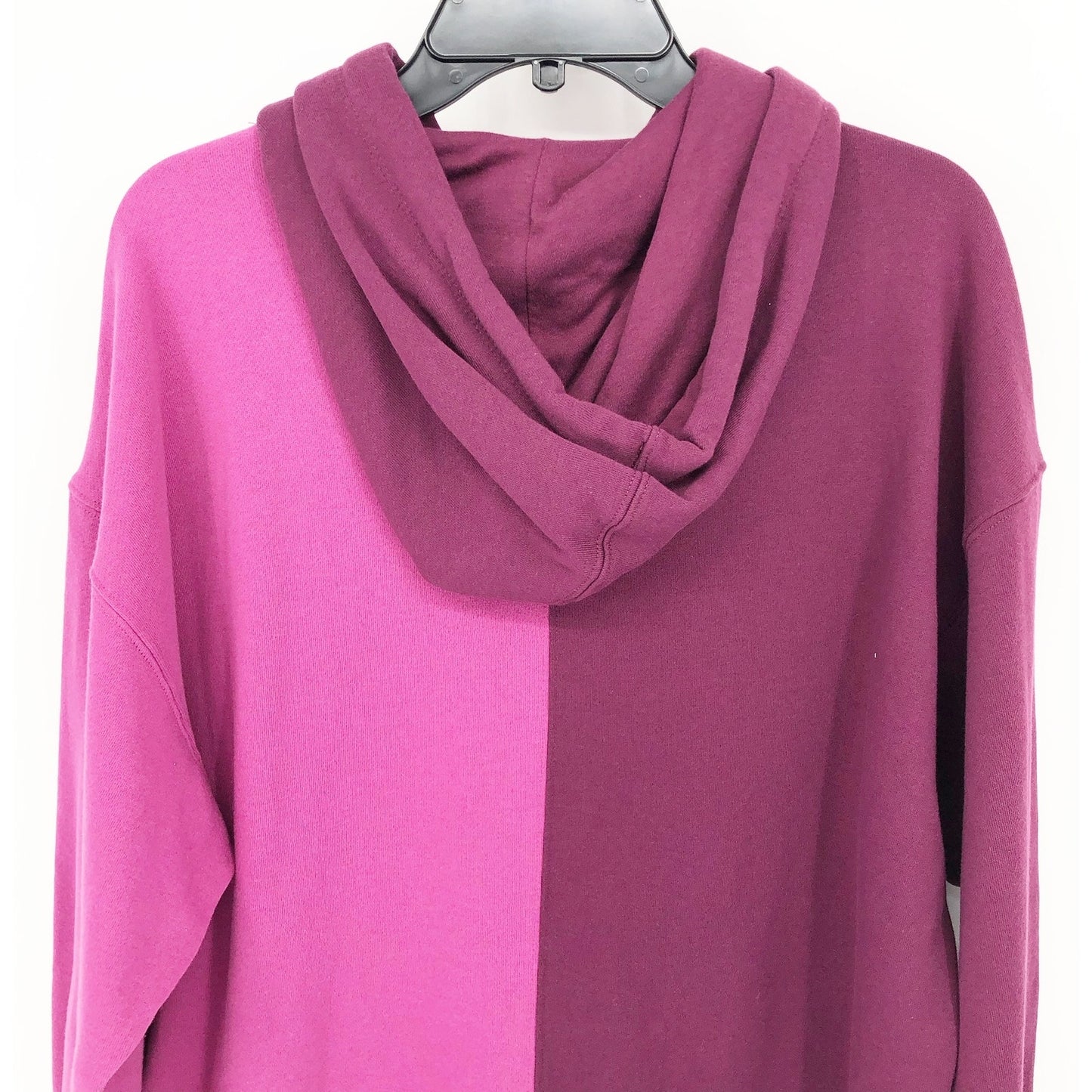 TOMMY HILFIGER SPORT Women's Colorblock Split Logo Hoodie XL Purple Crewneck NWT