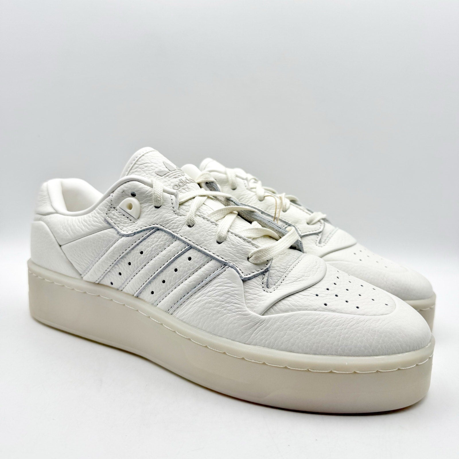 Adidas Originals Mens Rivalry Low Lux Casual Sneaker Size 11.5 White Leather NIB
